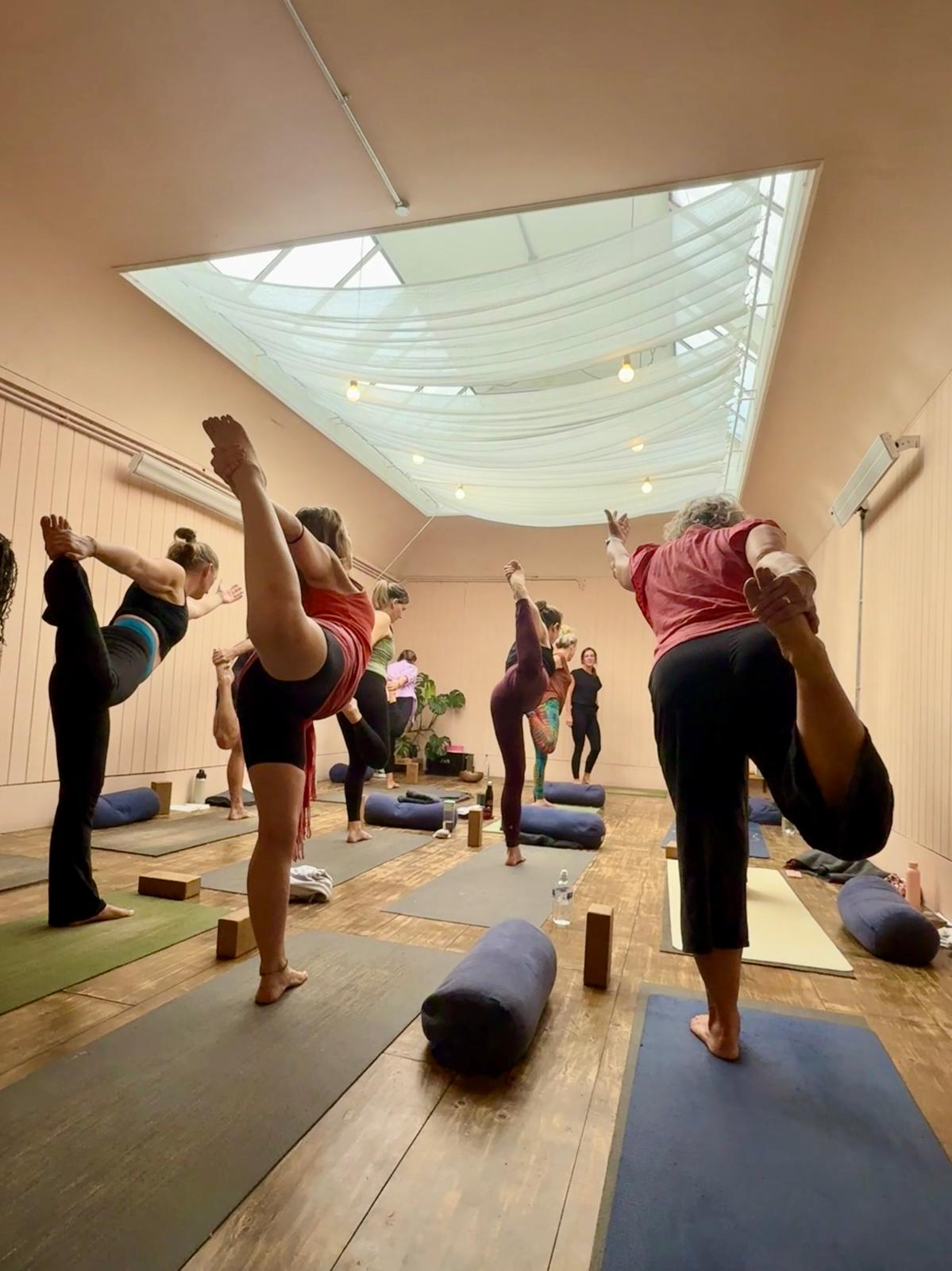 Group yoga practice